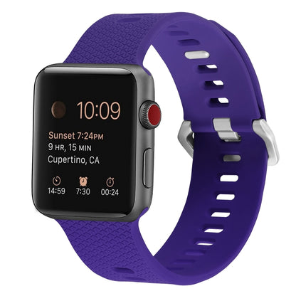Bracelet de remplacement en silicone pour Apple Watch Series, 7 45mm / 6 & SE & 5 & 4 44mm / 3 & 2 & 1 42mm, 7 41mm / 6 & SE & 5 & 4 40mm / 3 & 2 & 1 38mm