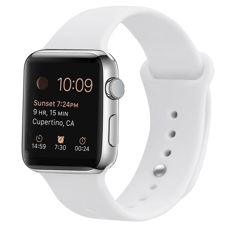 Bracelet de remplacement en silicone pour Apple Watch Series, 7 41mm / 6 & SE & 5 & 4 40mm / 3 & 2 & 1 38mm, 7 45mm / 6 & SE & 5 & 4 44mm / 3 & 2 & 1 42mm