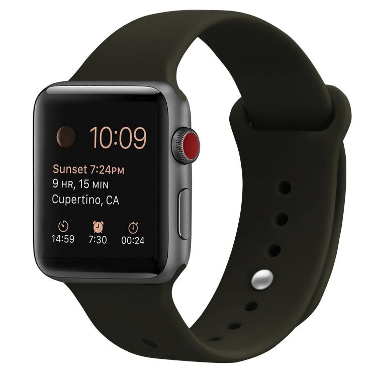 Bracelet de remplacement en silicone pour Apple Watch Series, 7 41mm / 6 & SE & 5 & 4 40mm / 3 & 2 & 1 38mm, 7 45mm / 6 & SE & 5 & 4 44mm / 3 & 2 & 1 42mm