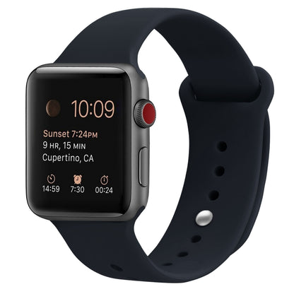 Bracelet de remplacement en silicone pour Apple Watch Series, 7 41mm / 6 & SE & 5 & 4 40mm / 3 & 2 & 1 38mm, 7 45mm / 6 & SE & 5 & 4 44mm / 3 & 2 & 1 42mm