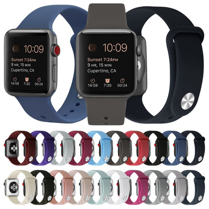 Bracelet de remplacement en silicone pour Apple Watch Series, 7 41mm / 6 & SE & 5 & 4 40mm / 3 & 2 & 1 38mm, 7 45mm / 6 & SE & 5 & 4 44mm / 3 & 2 & 1 42mm