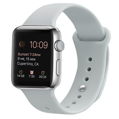 Bracelet de remplacement en silicone pour Apple Watch Series, 7 41mm / 6 & SE & 5 & 4 40mm / 3 & 2 & 1 38mm, 7 45mm / 6 & SE & 5 & 4 44mm / 3 & 2 & 1 42mm