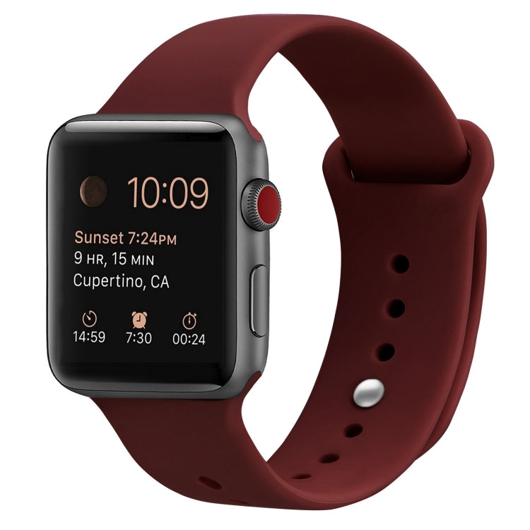 Bracelet de remplacement en silicone pour Apple Watch Series, 7 41mm / 6 & SE & 5 & 4 40mm / 3 & 2 & 1 38mm, 7 45mm / 6 & SE & 5 & 4 44mm / 3 & 2 & 1 42mm