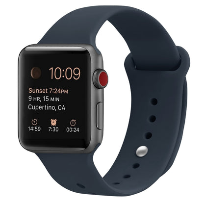 Bracelet de remplacement en silicone pour Apple Watch Series, 7 41mm / 6 & SE & 5 & 4 40mm / 3 & 2 & 1 38mm, 7 45mm / 6 & SE & 5 & 4 44mm / 3 & 2 & 1 42mm