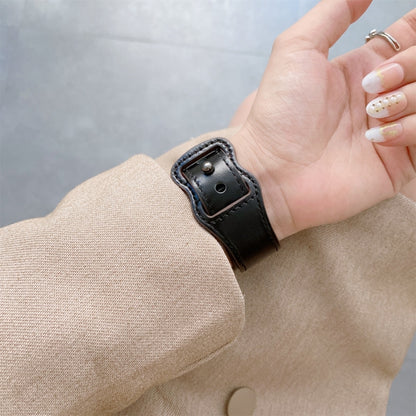 Bracelet de montre en cuir rétro à boucle en forme de 8 pour la série Apple Watch, 7 41mm / 6 & SE & 5 & 4 40mm / 3 & 2 & 1 38mm, 7 45mm / 6 & SE & 5 & 4 44mm / 3 & 2 & 1 42mm