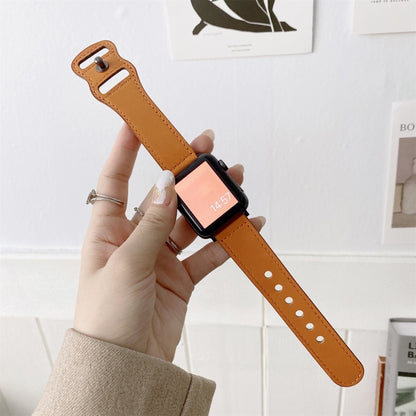 Bracelet de montre en cuir rétro à boucle en forme de 8 pour la série Apple Watch, 7 41mm / 6 & SE & 5 & 4 40mm / 3 & 2 & 1 38mm, 7 45mm / 6 & SE & 5 & 4 44mm / 3 & 2 & 1 42mm
