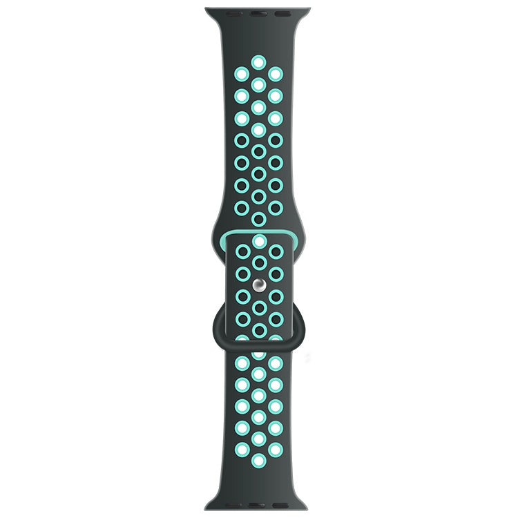 Bracelet de montre de remplacement en silicone liquide bicolore à boucle papillon pour la série Apple Watch, 7 41mm / 6 & SE & 5 & 4 40mm / 3 & 2 & 1 38mm, 7 45mm / 6 & SE & 5 & 4 44mm / 3 & 2 & 1 42mm