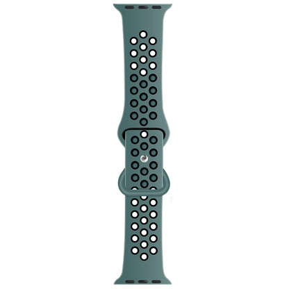 Bracelet de montre de remplacement en silicone liquide bicolore à boucle papillon pour la série Apple Watch, 7 41mm / 6 & SE & 5 & 4 40mm / 3 & 2 & 1 38mm, 7 45mm / 6 & SE & 5 & 4 44mm / 3 & 2 & 1 42mm