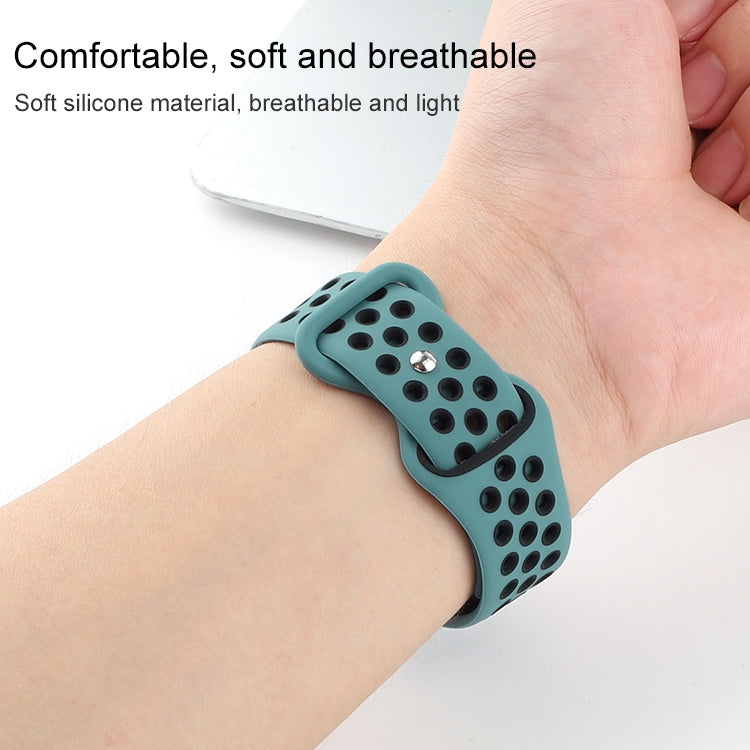 Bracelet de montre de remplacement en silicone liquide bicolore à boucle papillon pour la série Apple Watch, 7 41mm / 6 & SE & 5 & 4 40mm / 3 & 2 & 1 38mm, 7 45mm / 6 & SE & 5 & 4 44mm / 3 & 2 & 1 42mm