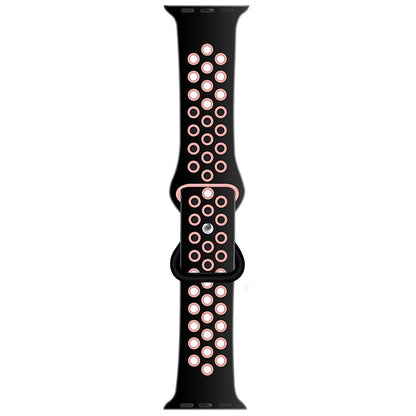 Bracelet de montre de remplacement en silicone liquide bicolore à boucle papillon pour la série Apple Watch, 7 41mm / 6 & SE & 5 & 4 40mm / 3 & 2 & 1 38mm, 7 45mm / 6 & SE & 5 & 4 44mm / 3 & 2 & 1 42mm