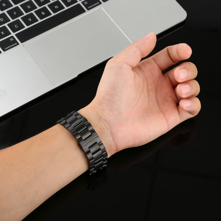 Bracelet de montre en acier inoxydable, For Apple Watch Series 7 41mm / 6 & SE & 5 & 4 40mm / 3 & 2 & 1 38mm, For Apple Watch Series 7 45mm / 6 & SE & 5 & 4 44mm / 3 & 2 & 1 42mm