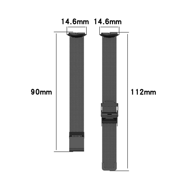 Bracelet de montre en métal à clipser, For Fitbit Luxe