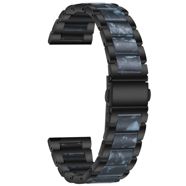 Bracelet de montre en acier + résine à trois perles, For Samsung Smart Watch 20mm, For Samsung Smart Watch 22mm