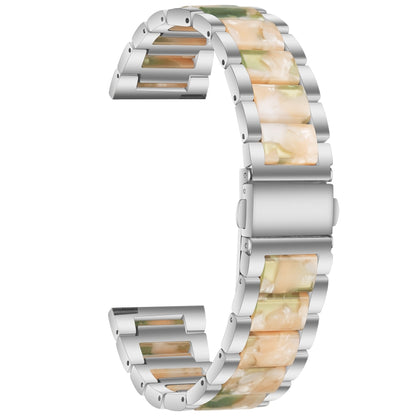 Bracelet de montre en acier + résine à trois perles, For Samsung Smart Watch 20mm, For Samsung Smart Watch 22mm