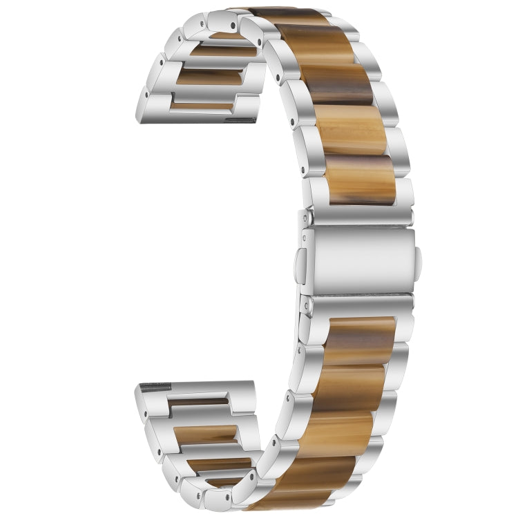 Bracelet de montre en acier + résine à trois perles, For Samsung Smart Watch 20mm, For Samsung Smart Watch 22mm
