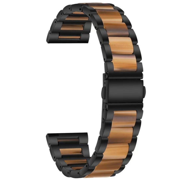 Bracelet de montre en acier + résine à trois perles, For Samsung Smart Watch 20mm, For Samsung Smart Watch 22mm