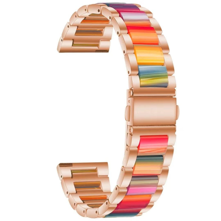 Bracelet de montre en acier + résine à trois perles, For Samsung Smart Watch 20mm, For Samsung Smart Watch 22mm