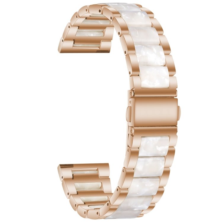 Bracelet de montre en acier + résine à trois perles, For Samsung Smart Watch 20mm, For Samsung Smart Watch 22mm