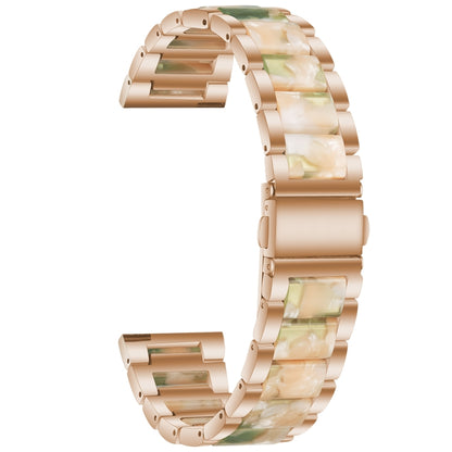 Bracelet de montre en acier + résine à trois perles, For Samsung Smart Watch 20mm, For Samsung Smart Watch 22mm