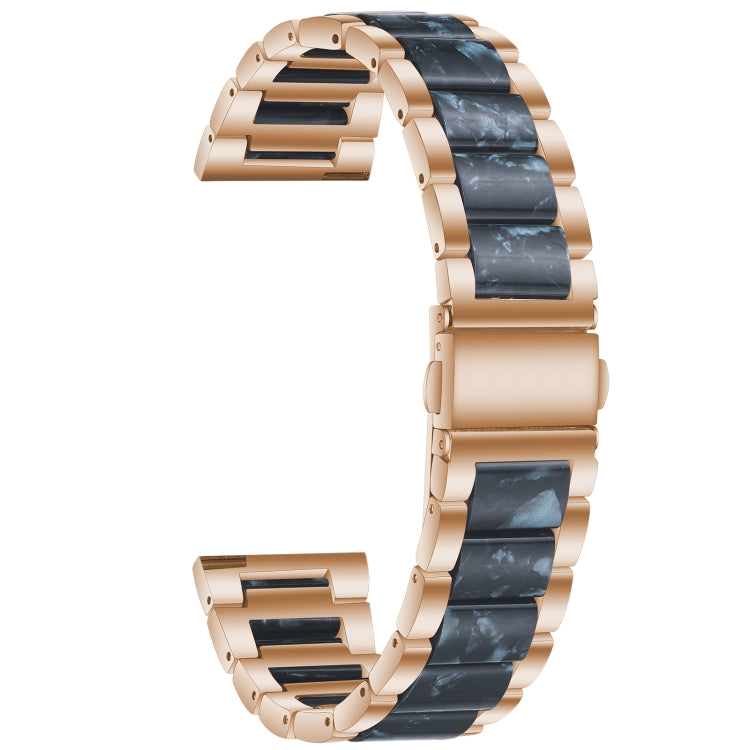 Bracelet de montre en acier + résine à trois perles, For Samsung Smart Watch 20mm, For Samsung Smart Watch 22mm