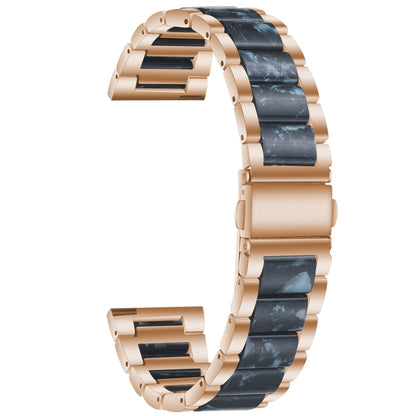Bracelet de montre en acier + résine à trois perles, For Samsung Smart Watch 20mm, For Samsung Smart Watch 22mm