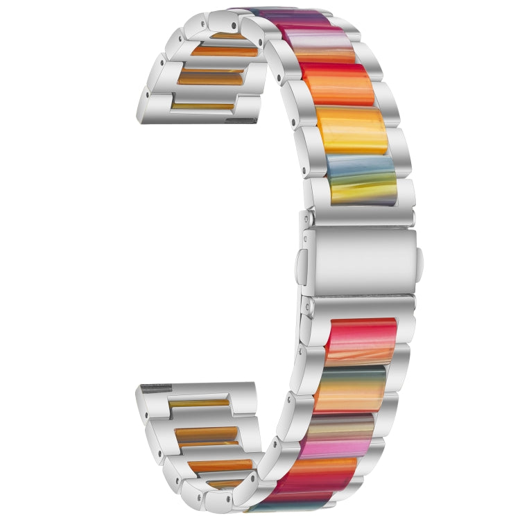 Bracelet de montre en acier + résine à trois perles, For Samsung Smart Watch 20mm, For Samsung Smart Watch 22mm