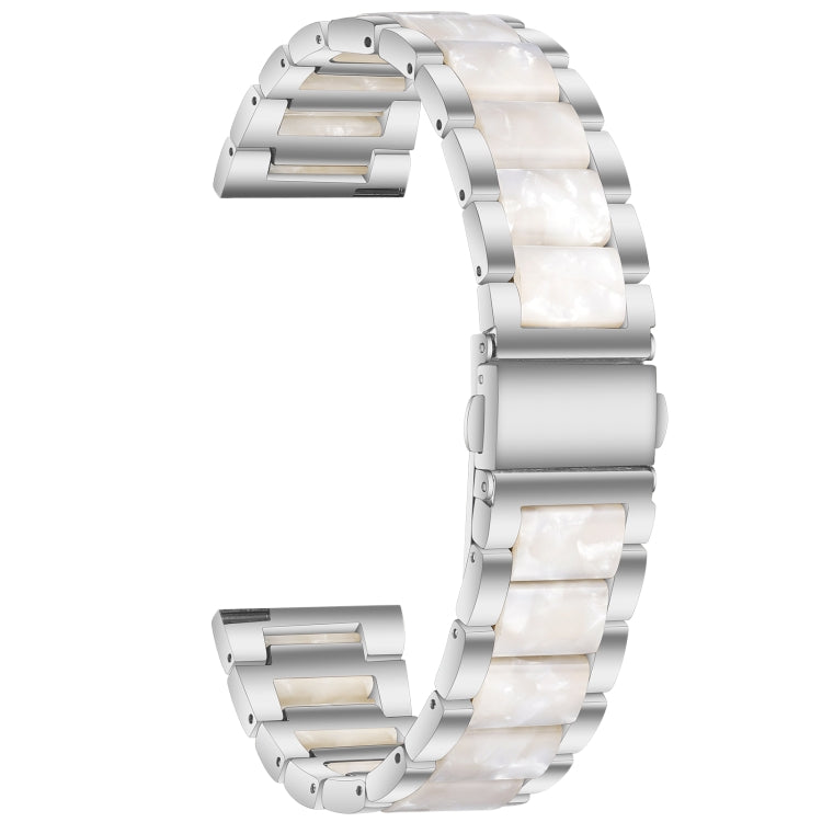 Bracelet de montre en acier + résine à trois perles, For Samsung Smart Watch 20mm, For Samsung Smart Watch 22mm