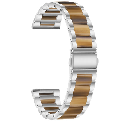 Bracelet de montre en acier + résine à trois perles, For Samsung Smart Watch 20mm, For Samsung Smart Watch 22mm