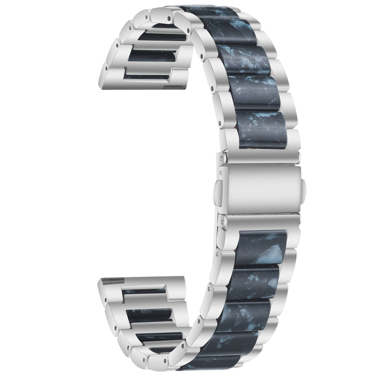 Bracelet de montre en acier + résine à trois perles, For Samsung Smart Watch 20mm, For Samsung Smart Watch 22mm