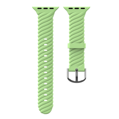 Bracelet de montre de remplacement en silicone Twist de couleur unie pour la série Apple Watch, 7 41mm / 6 & SE & 5 & 4 40mm / 3 & 2 & 1 38mm, 7 45mm / 6 & SE & 5 & 4 44mm / 3 & 2 & 1 42mm