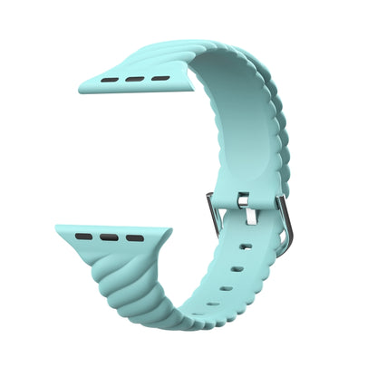 Bracelet de montre de remplacement en silicone Twist de couleur unie pour la série Apple Watch, 7 41mm / 6 & SE & 5 & 4 40mm / 3 & 2 & 1 38mm, 7 45mm / 6 & SE & 5 & 4 44mm / 3 & 2 & 1 42mm