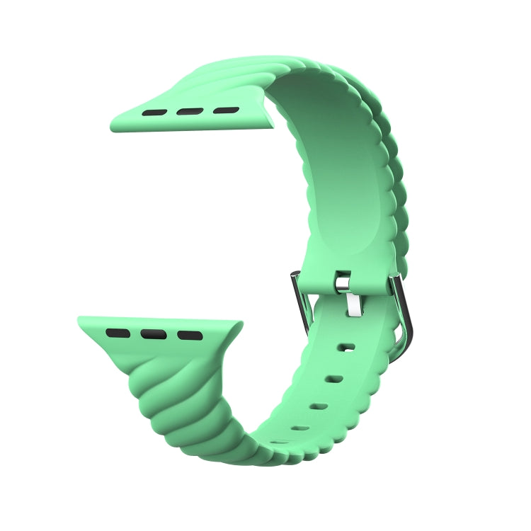 Bracelet de montre de remplacement en silicone Twist de couleur unie pour la série Apple Watch, 7 41mm / 6 & SE & 5 & 4 40mm / 3 & 2 & 1 38mm, 7 45mm / 6 & SE & 5 & 4 44mm / 3 & 2 & 1 42mm