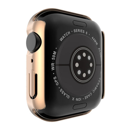 Étui de protection en diamant à double rangée PC pour galvanoplastie avec film en verre trempé pour la série Apple Watch, For Apple Watch Series 6 / 5 / 4 / Watch SE 40mm, For Apple Watch Series 6 / 5 / 4 / Watch SE 44mm