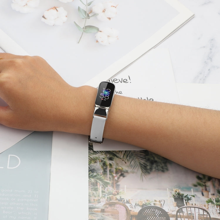 Pour bracelet de montre de remplacement en cuir Fitbit Luxe, S