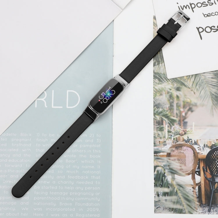 Pour bracelet de montre de remplacement en cuir Fitbit Luxe, S