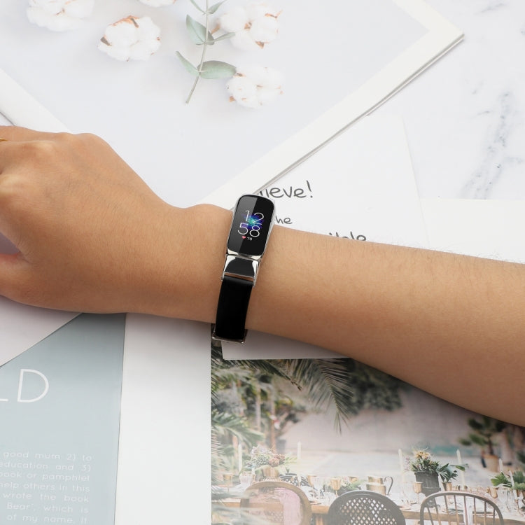 Pour bracelet de montre de remplacement en cuir Fitbit Luxe, S