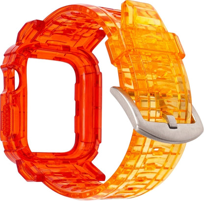 Bracelet intégré en TPU dégradé pour Apple Watch Series 6 & SE & 5 & 4 44mm / 3 & 2 & 1 42mm, For Apple Watch Series 9 / 8 / 7 45mm / 6 / 5 / 4 / Watch SE 44mm / Watch 42mm