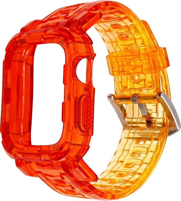 Bracelet intégré en TPU dégradé pour Apple Watch Series 6 & SE & 5 & 4 44mm / 3 & 2 & 1 42mm, For Apple Watch Series 9 / 8 / 7 45mm / 6 / 5 / 4 / Watch SE 44mm / Watch 42mm