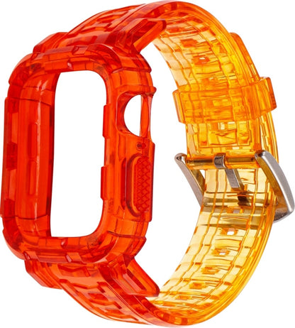 Bracelet intégré en TPU dégradé pour Apple Watch Series 6 & SE & 5 & 4 44mm / 3 & 2 & 1 42mm, For Apple Watch Series 9 / 8 / 7 45mm / 6 / 5 / 4 / Watch SE 44mm / Watch 42mm