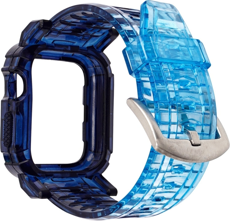 Bracelet intégré en TPU dégradé pour Apple Watch Series 6 & SE & 5 & 4 44mm / 3 & 2 & 1 42mm, For Apple Watch Series 9 / 8 / 7 45mm / 6 / 5 / 4 / Watch SE 44mm / Watch 42mm