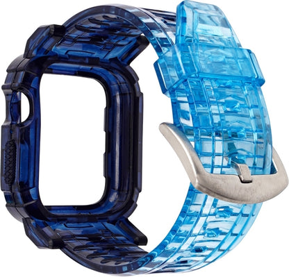 Bracelet intégré en TPU dégradé pour Apple Watch Series 6 & SE & 5 & 4 44mm / 3 & 2 & 1 42mm, For Apple Watch Series 9 / 8 / 7 45mm / 6 / 5 / 4 / Watch SE 44mm / Watch 42mm