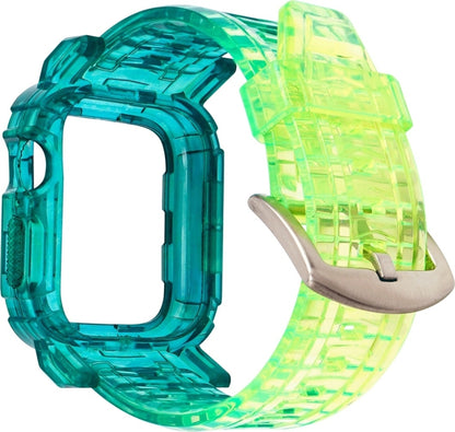 Bracelet intégré en TPU dégradé pour Apple Watch Series 6 & SE & 5 & 4 44mm / 3 & 2 & 1 42mm, For Apple Watch Series 9 / 8 / 7 45mm / 6 / 5 / 4 / Watch SE 44mm / Watch 42mm