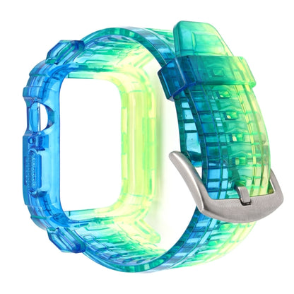 Bracelet intégré en TPU dégradé pour Apple Watch Series 6 & SE & 5 & 4 44mm / 3 & 2 & 1 42mm, For Apple Watch Series 9 / 8 / 7 45mm / 6 / 5 / 4 / Watch SE 44mm / Watch 42mm
