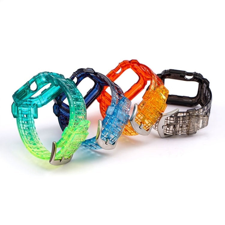 Bracelet intégré en TPU dégradé pour Apple Watch Series 6 & SE & 5 & 4 44mm / 3 & 2 & 1 42mm, For Apple Watch Series 9 / 8 / 7 45mm / 6 / 5 / 4 / Watch SE 44mm / Watch 42mm