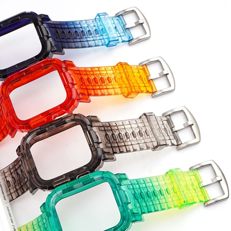 Bracelet intégré en TPU dégradé pour Apple Watch Series 6 & SE & 5 & 4 44mm / 3 & 2 & 1 42mm, For Apple Watch Series 9 / 8 / 7 45mm / 6 / 5 / 4 / Watch SE 44mm / Watch 42mm