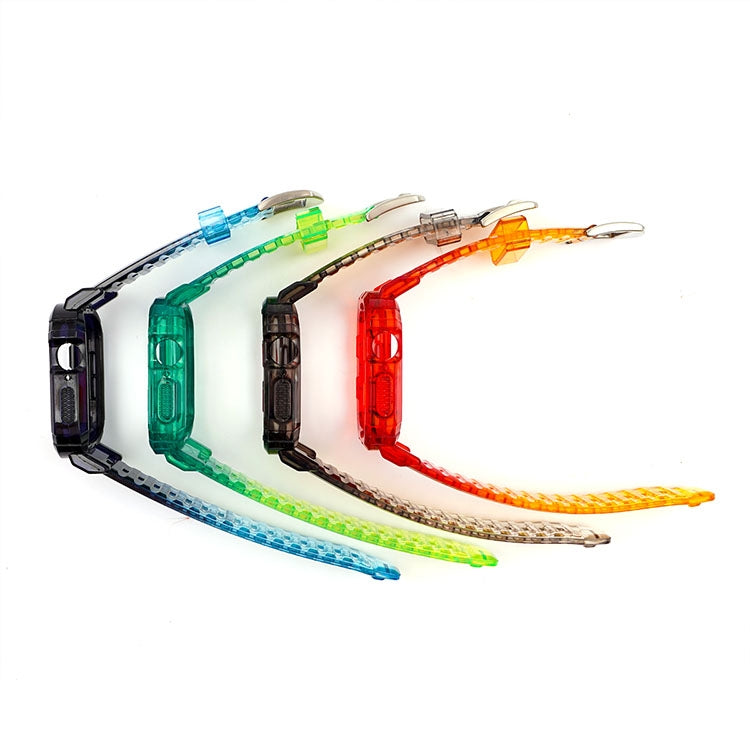Bracelet intégré en TPU dégradé pour Apple Watch Series 6 & SE & 5 & 4 44mm / 3 & 2 & 1 42mm, For Apple Watch Series 9 / 8 / 7 45mm / 6 / 5 / 4 / Watch SE 44mm / Watch 42mm