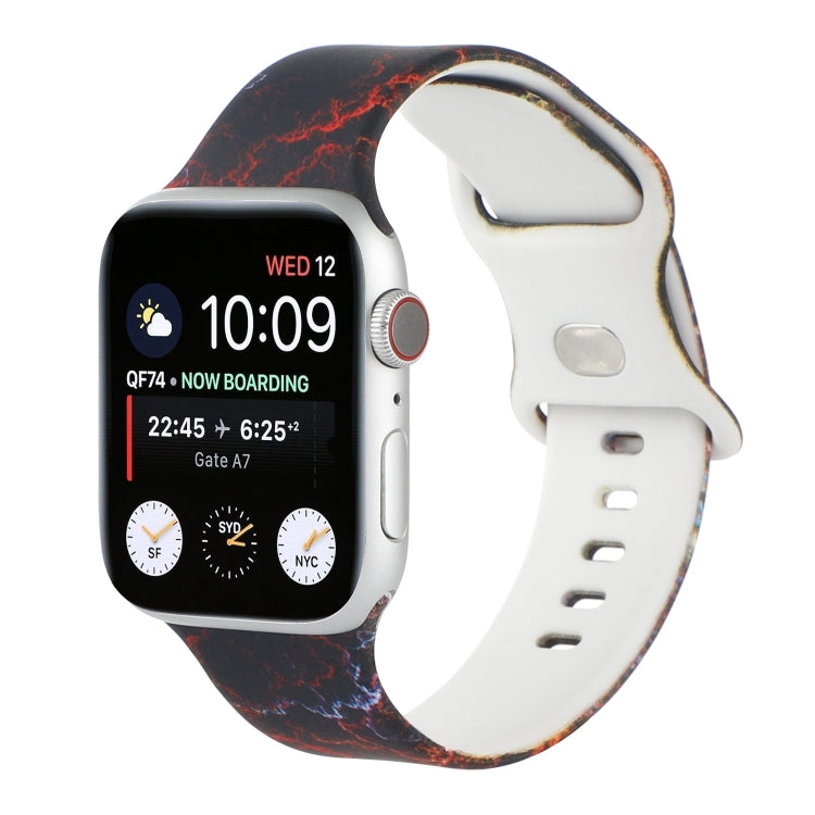 Bracelet de montre de remplacement imprimé à 8 boucles pour la série Apple Watch, 7 45mm / 6 & SE & 5 & 4 44mm / 3 & 2 & 1 42mm, 7 41mm / 6 & SE & 5 & 4 40mm / 3 & 2 & 1 38mm