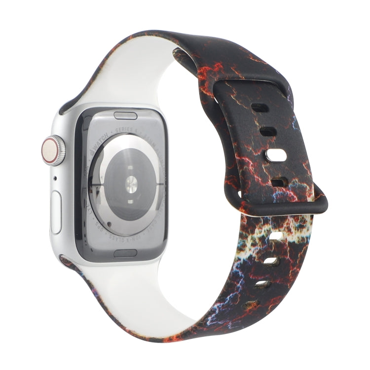 Bracelet de montre de remplacement imprimé à 8 boucles pour la série Apple Watch, 7 45mm / 6 & SE & 5 & 4 44mm / 3 & 2 & 1 42mm, 7 41mm / 6 & SE & 5 & 4 40mm / 3 & 2 & 1 38mm