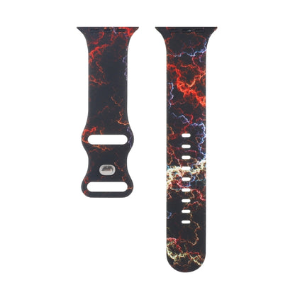 Bracelet de montre de remplacement imprimé à 8 boucles pour la série Apple Watch, 7 45mm / 6 & SE & 5 & 4 44mm / 3 & 2 & 1 42mm, 7 41mm / 6 & SE & 5 & 4 40mm / 3 & 2 & 1 38mm