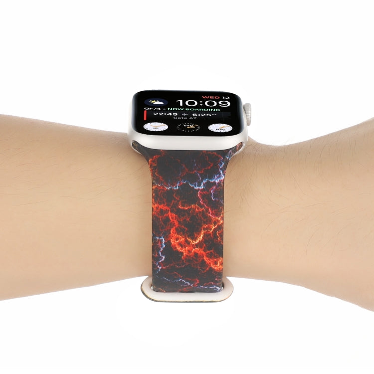 Bracelet de montre de remplacement imprimé à 8 boucles pour la série Apple Watch, 7 45mm / 6 & SE & 5 & 4 44mm / 3 & 2 & 1 42mm, 7 41mm / 6 & SE & 5 & 4 40mm / 3 & 2 & 1 38mm